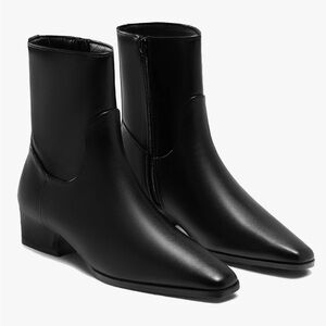 Coutgo Womens Booties Low Heel Ankle Boots